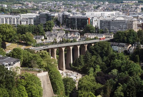 Luxembourg aerial view from City Skyliner