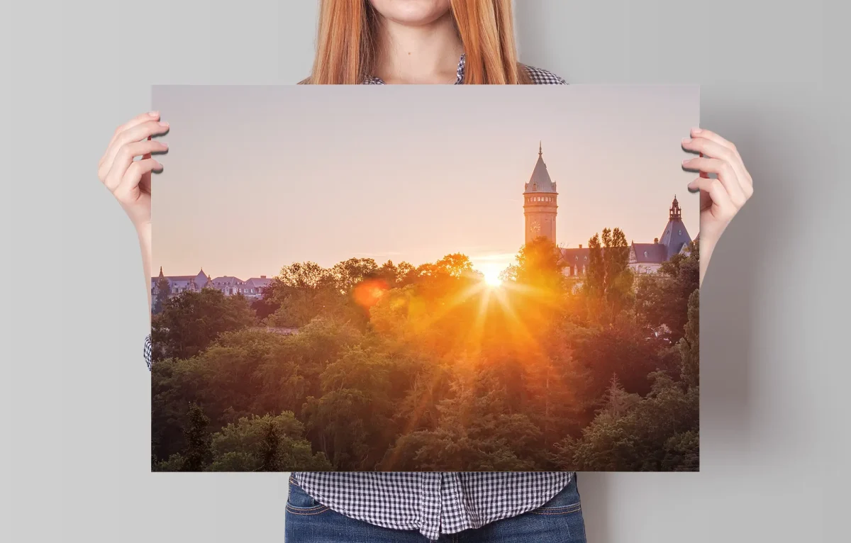 Sunrise-Luxembourg-city-poster