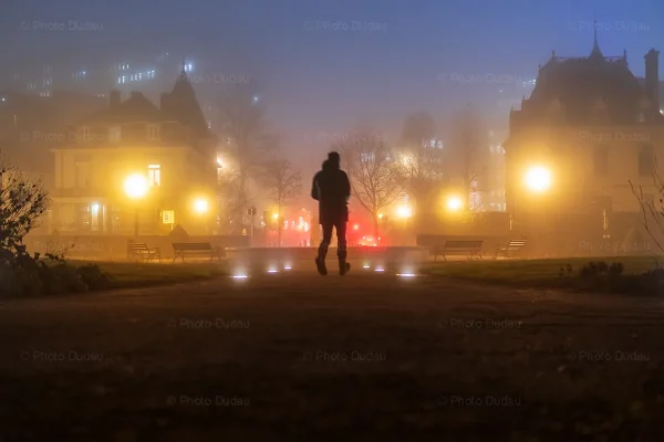 8971-L-VIO-8591-Municipal-Park-night-street-fog-photodudau Brouillard de nuit dans les rues du parc municipal