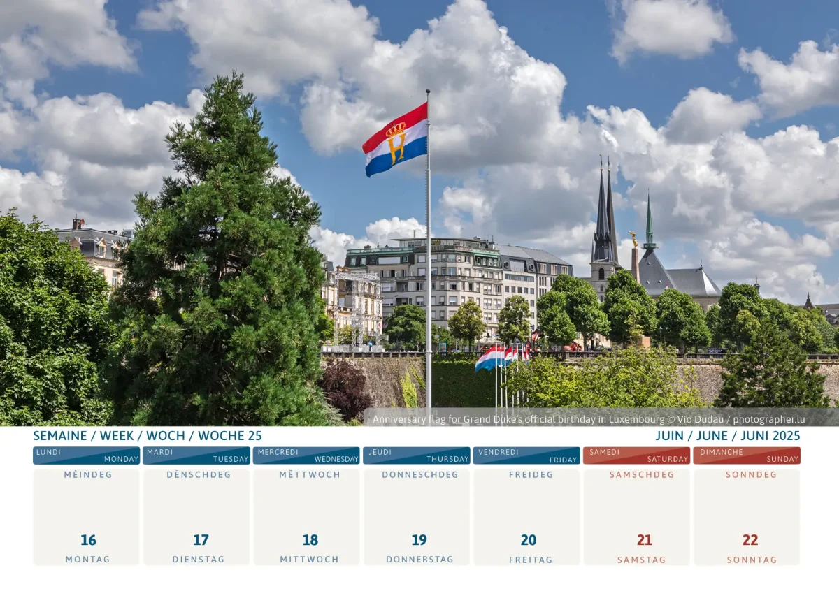Calendrier Luxembourg 2025 Calendrier Luxembourg 2025