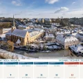Luxembourg Calendar 2025 - winter snow city Luxembourg Calendar 2025 - winter snow in the city