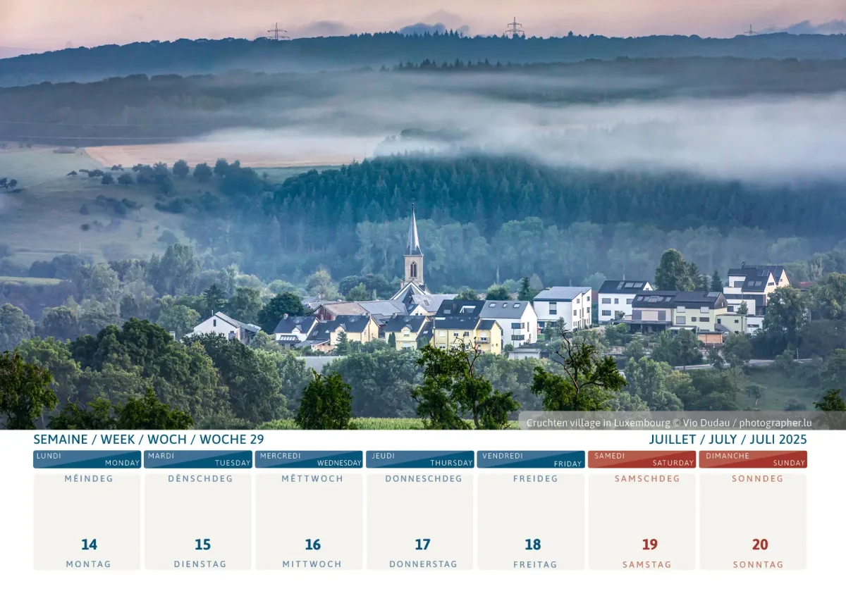 Luxembourg Kalenner 2025 - Cruchten Luxembourg Kalenner 2025 - Cruchten